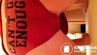 Hot student is pooping in her panties