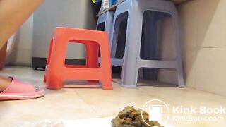 young asian poop