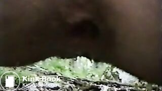 Female outdoor shit in the woods