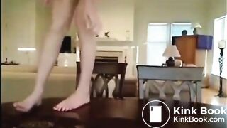 cute naked girl has diarrhea