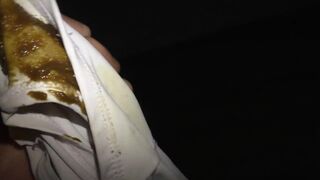 Licking shitty panties
