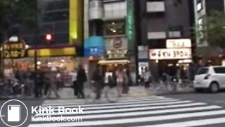 Japanese girl public scat face