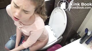 cute and sexy girl shitting and peeing