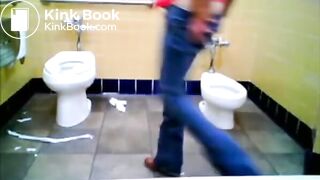 Hidden Camera catch a girl pooping on a public toilet