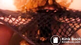 Amateur handcuffed panty pooping shit coming out of her ass