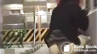 Asian shit in public street