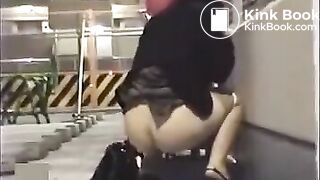 Asian shit in public street