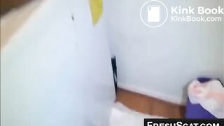 Ebony shitting - video 7