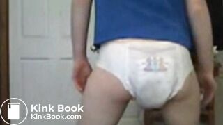 Diaper pooping teen