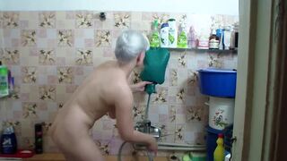 big enema in the bathroom