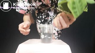 sexy girl with mask shits and pisses