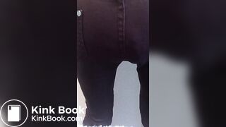 Asian amateur pooping her jeans