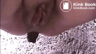 woman pooping in nature - video 4
