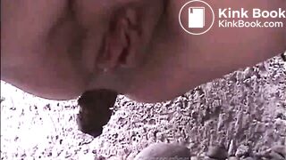 woman pooping in nature - video 4