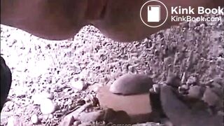 woman pooping in nature - video 4