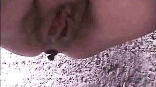 woman pooping in nature - video 4