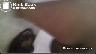 Ebony bbw shits n pisses in a plastic bag