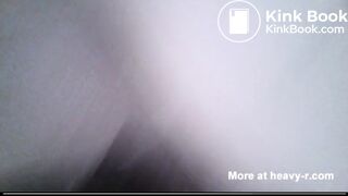 Ebony bbw shits n pisses in a plastic bag