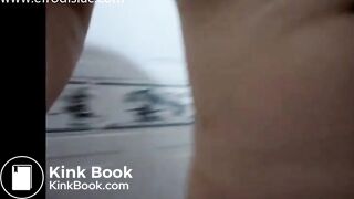 Hispanic Girl is Pooping Naked in a Strange Position