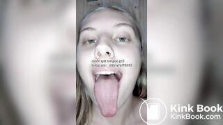spit gril tongue