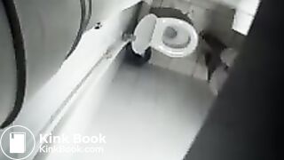 Overhead toilet voyeur