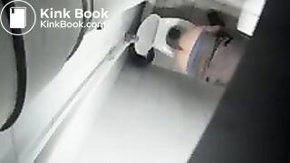 Overhead toilet voyeur