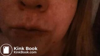 Girl chews on her own shit