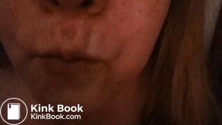 Girl chews on her own shit