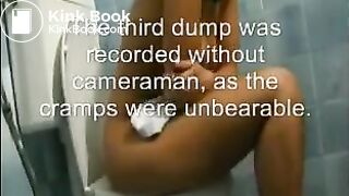 girl pooping on toilet