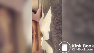 shit in bathroom