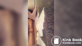 shit in bathroom