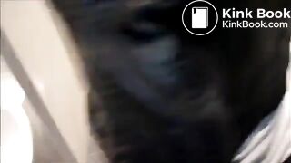 Girls piss & poop in urinal