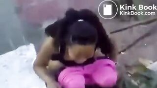 Girl pooping public - video 2