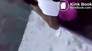 Girl pooping public - video 2