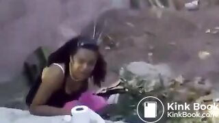 Girl pooping public - video 2