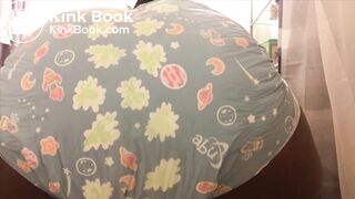 Black girl makes loud mess in her diaper