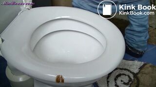 Girl shitting home