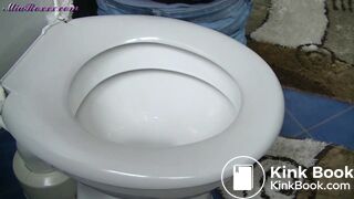 Girl shitting home