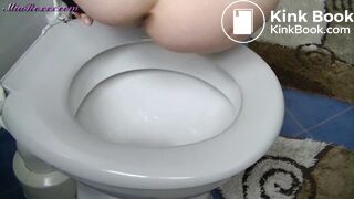 Girl shitting home