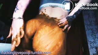 Sexy playing in poop