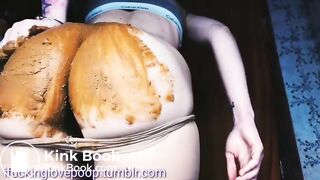 Sexy playing in poop
