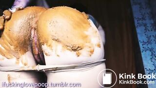 Sexy playing in poop