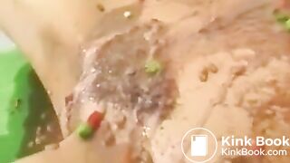 Vintage German enema expulsion