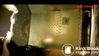 Drunken woman pooping