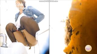 Japanese pooping in toilet collection