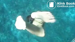 Underwater shitting and fisting