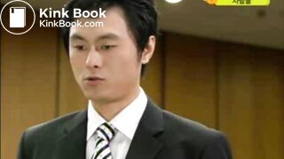 korean girl is holding up diarrhea in test stie