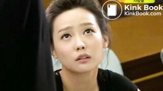 korean girl is holding up diarrhea in test stie