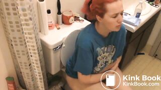 Red head pooping at home