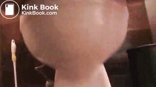 between the legs poop